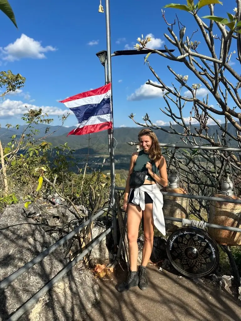 Viewpoint from Muang On Cave on the 140 km motorcycle loop near Chiang Mai, Northern Thailand