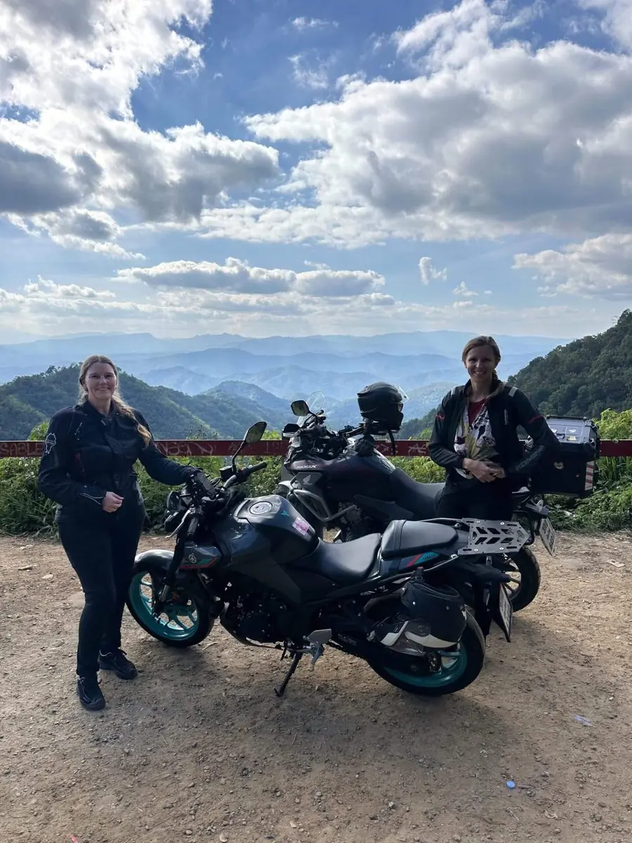 Woman rider on the Samoeng Loop in Northern Thailand