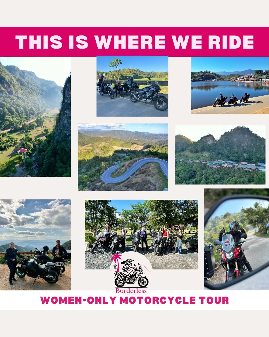 Motorradtour für Frauen - Straßen und Stopps