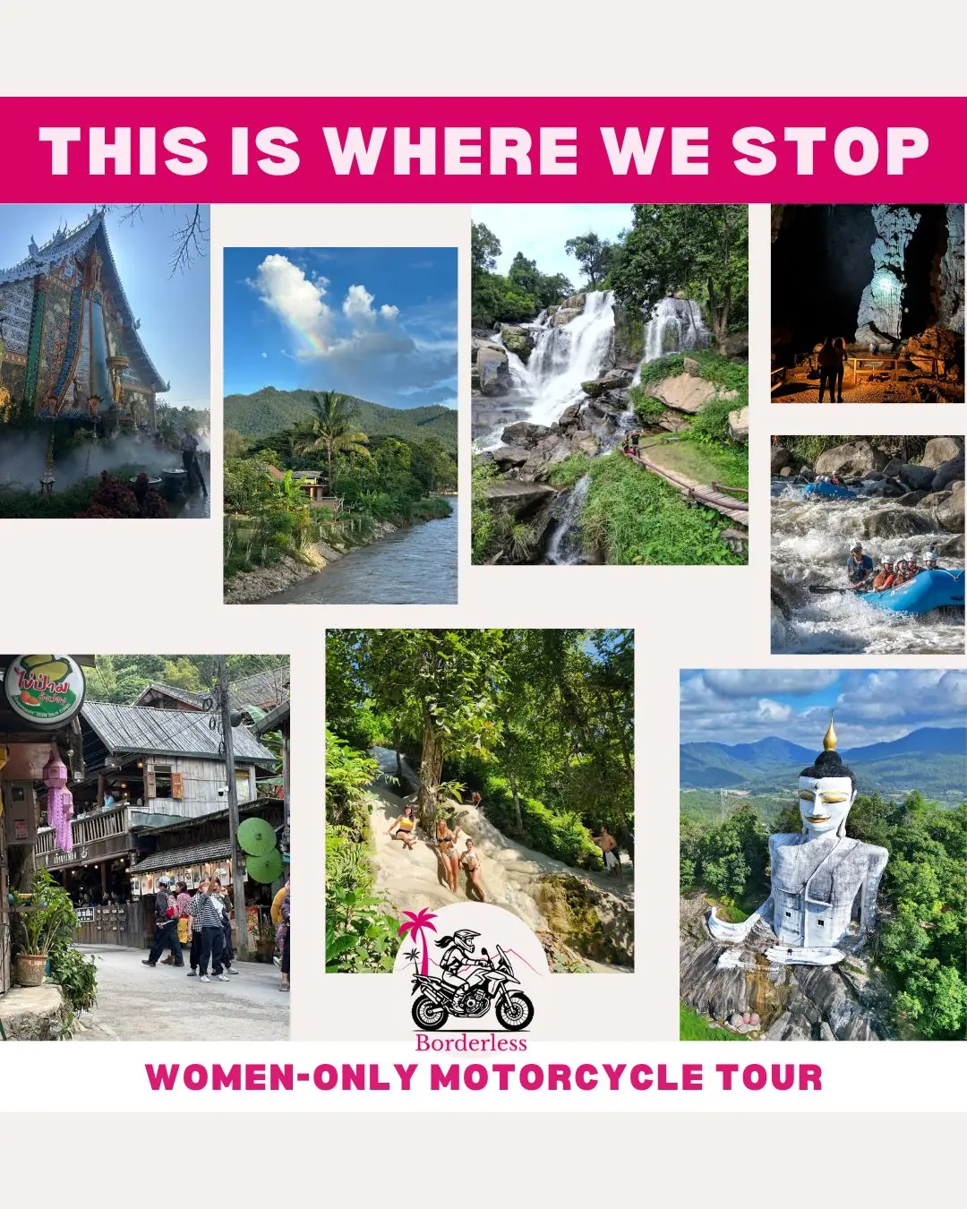 Women-only motorcycle tour in northern Thailand